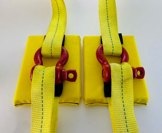 10' Slings, shackles, and Roll-tough pads