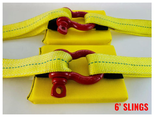 6' Slings, shackles, and Roll-tough pads